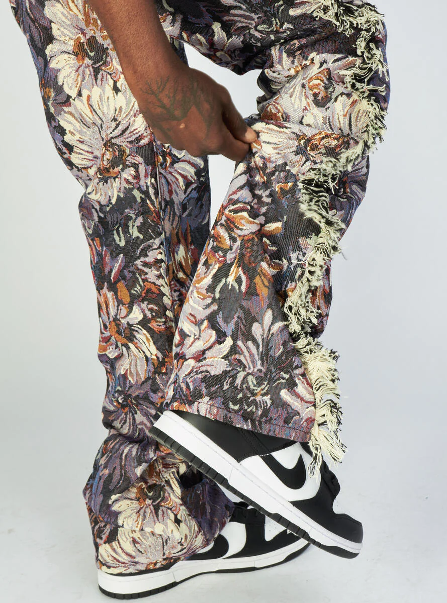 Politics Jeans - Woven Stacked With Frey - Purple Jacquard - Donovan 504 - Image 2