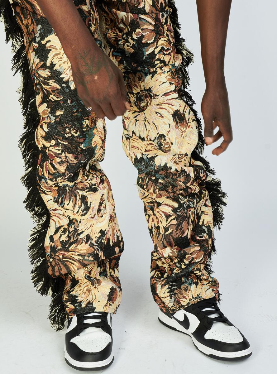 Politics Jeans - Woven Stacked With Frey - Tan Jacquard - Donovan 503 - Image 2