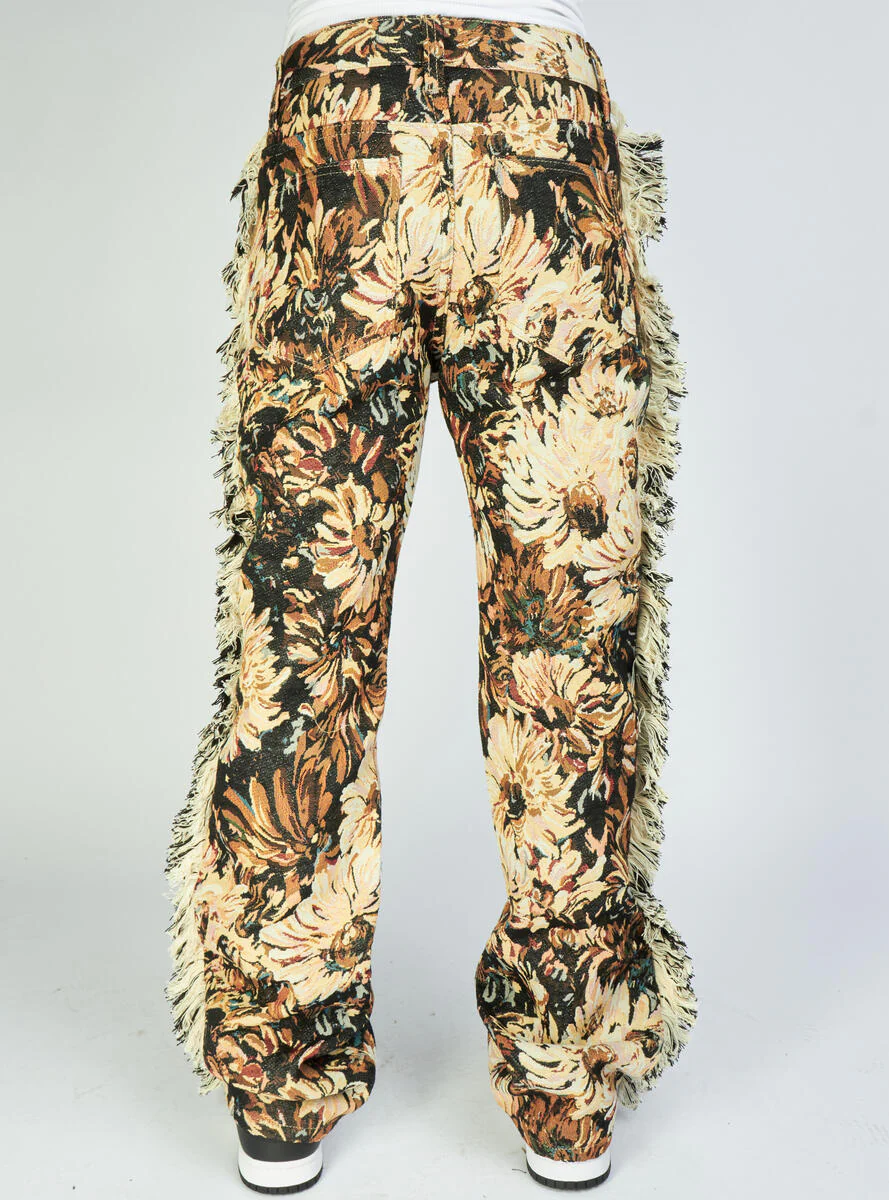 Politics Jeans - Woven Stacked With Frey - Tan Jacquard - Donovan 503 - Image 4