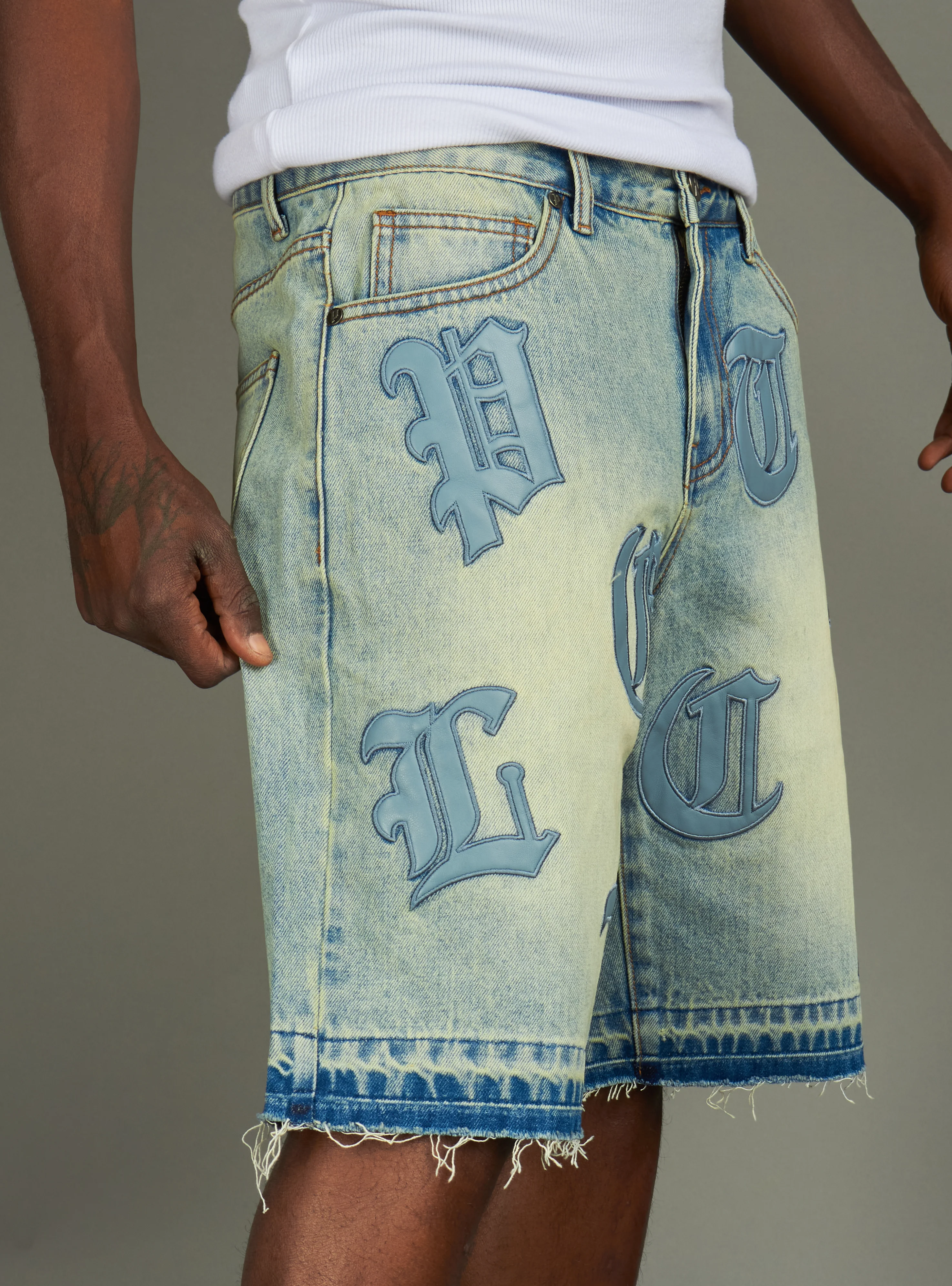 Politics Shorts - Betz - Light Vintage Blue Wash - 227 - Image 6