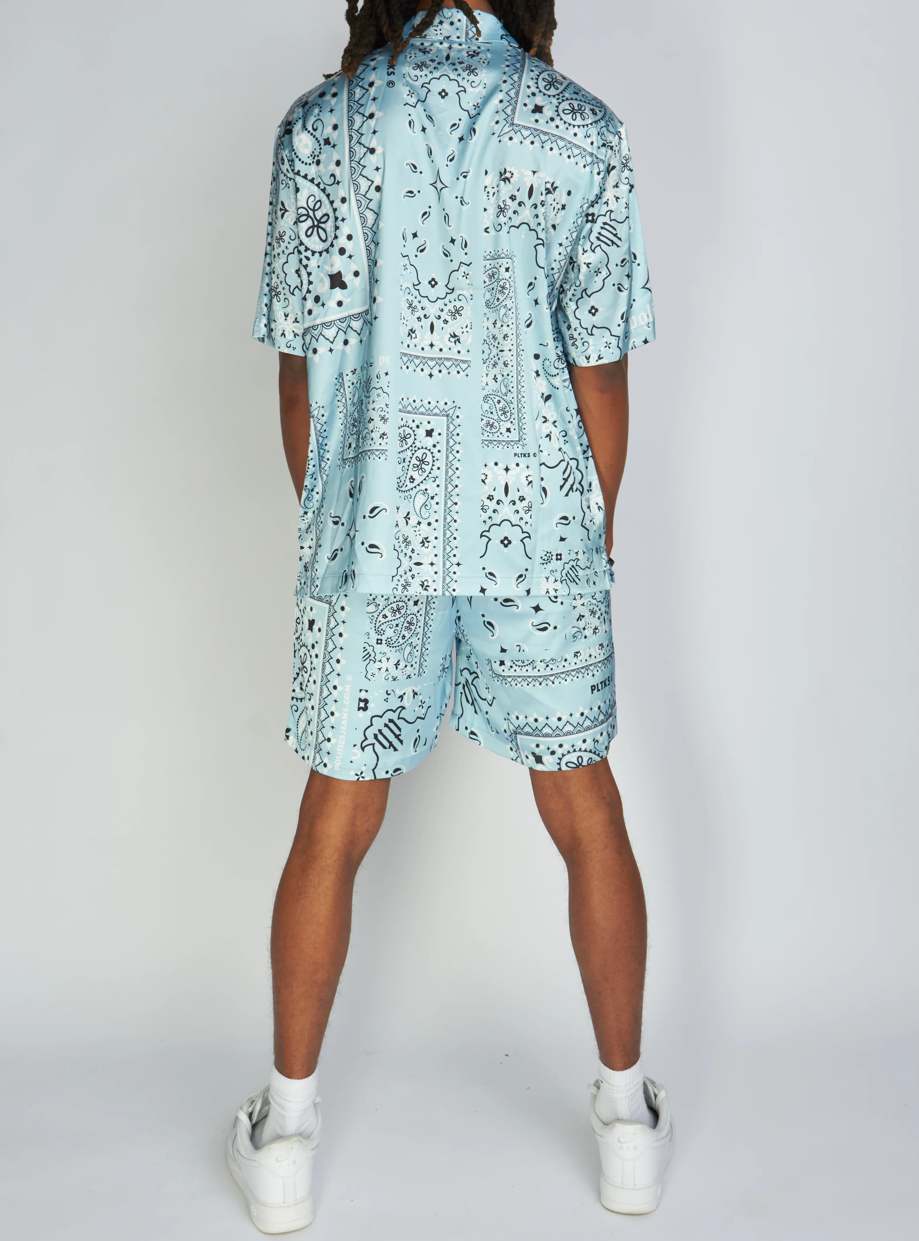 Politics Shorts - Blue Bandana  - Hughes623 - Image 5