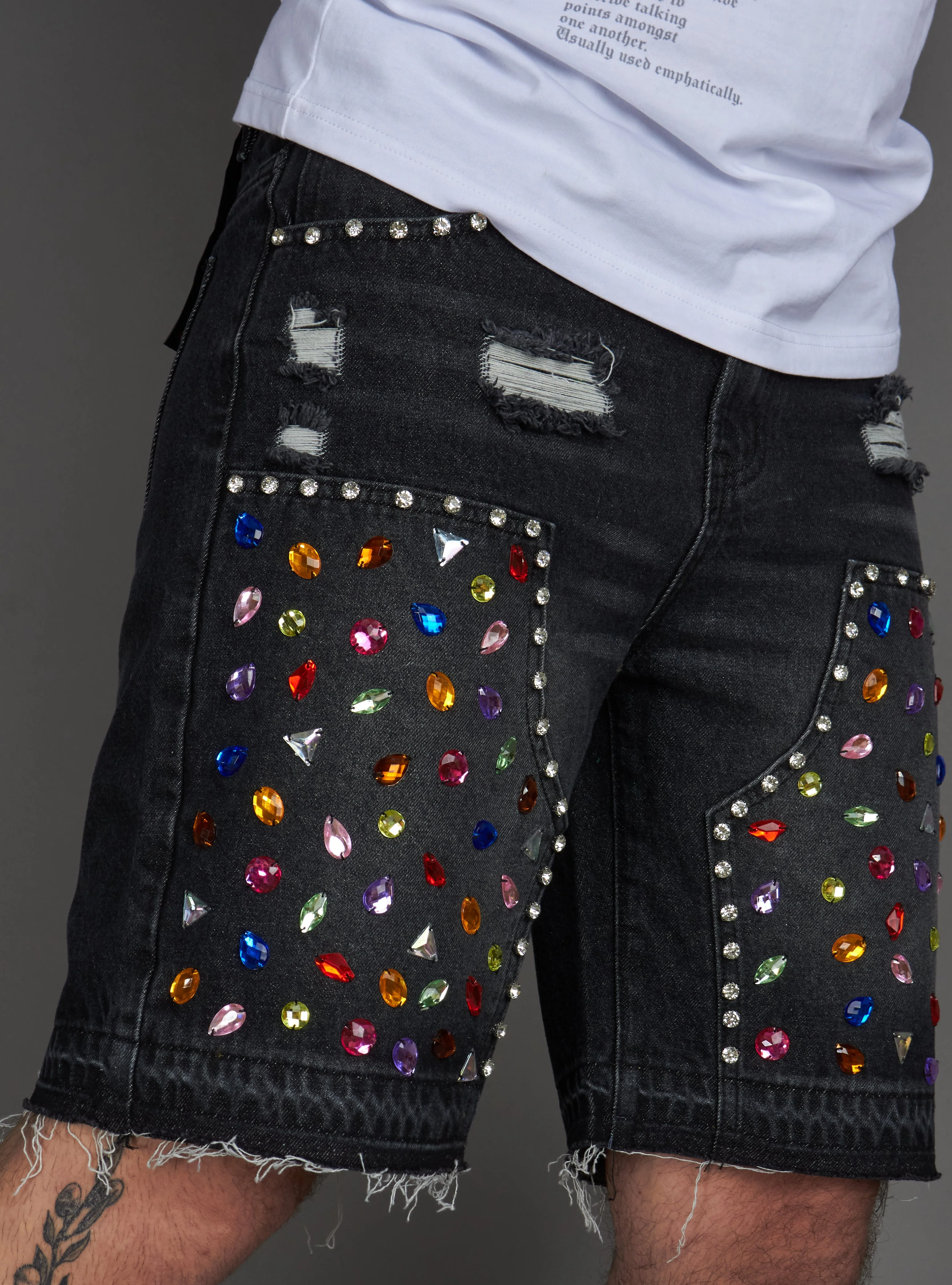 Politics Shorts - Leo - Black Grey - 400 - Image 14