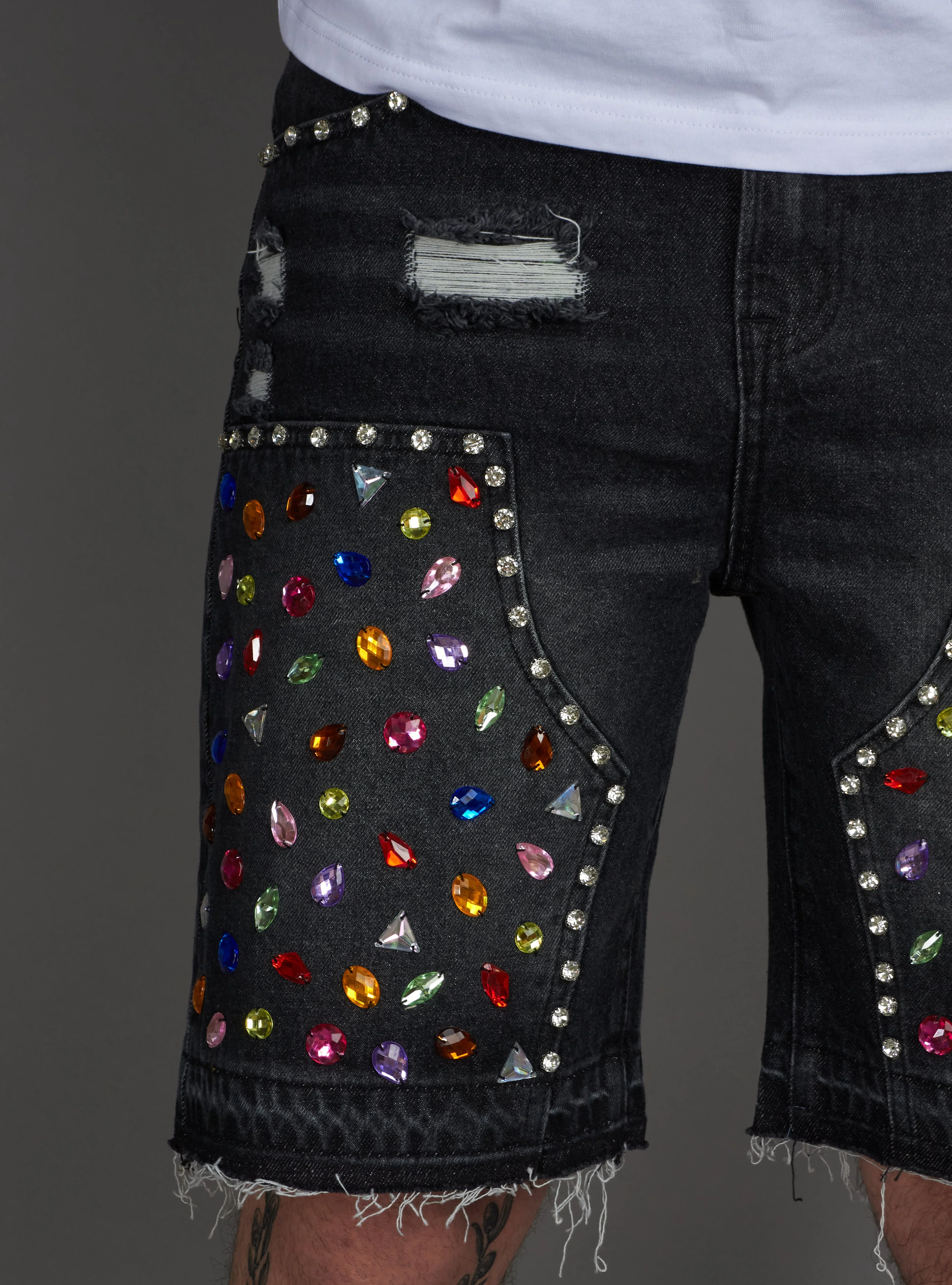 Politics Shorts - Leo - Black Grey - 400 - Image 3