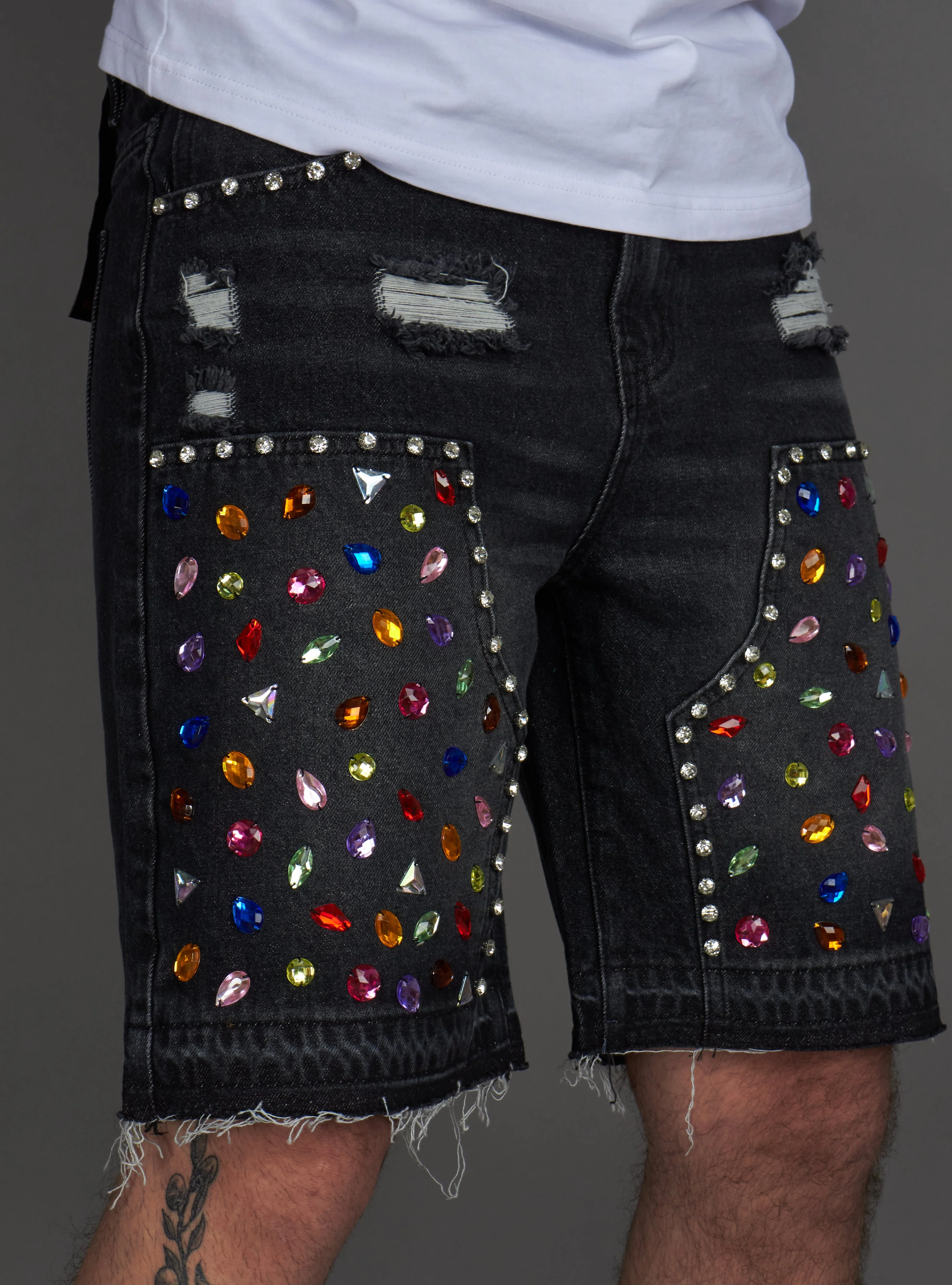 Politics Shorts - Leo - Black Grey - 400 - Image 5