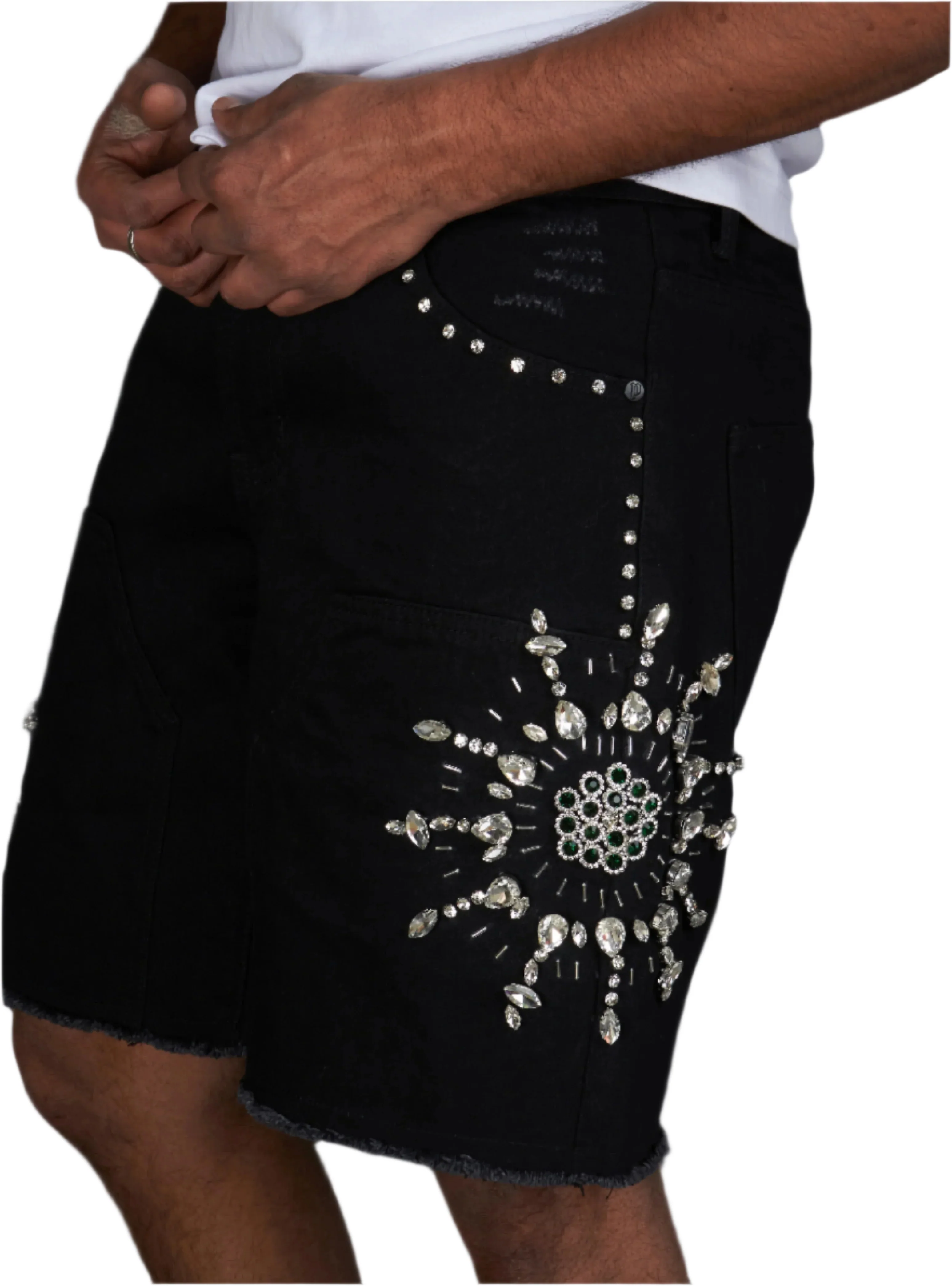 Politics Shorts - Maud - Jet Black Wash - 713 - Image 6