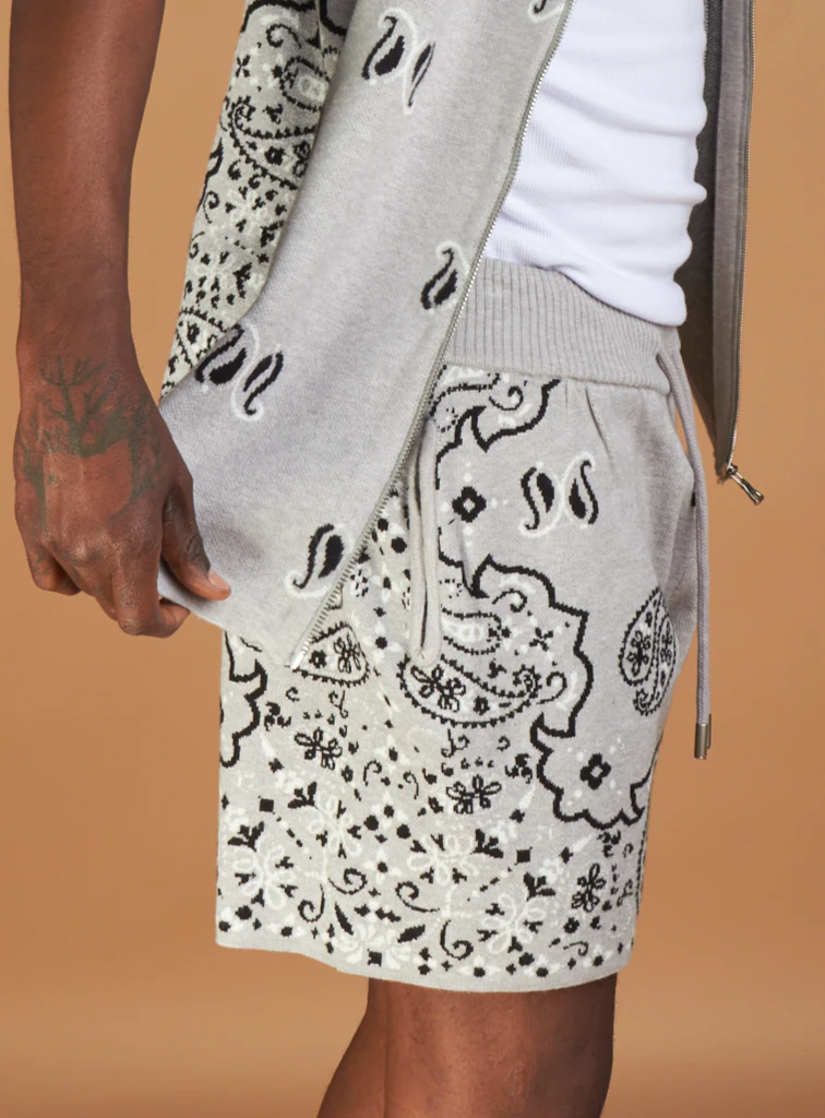 Politics Shorts - Paisley - Grey - 543 - Image 2