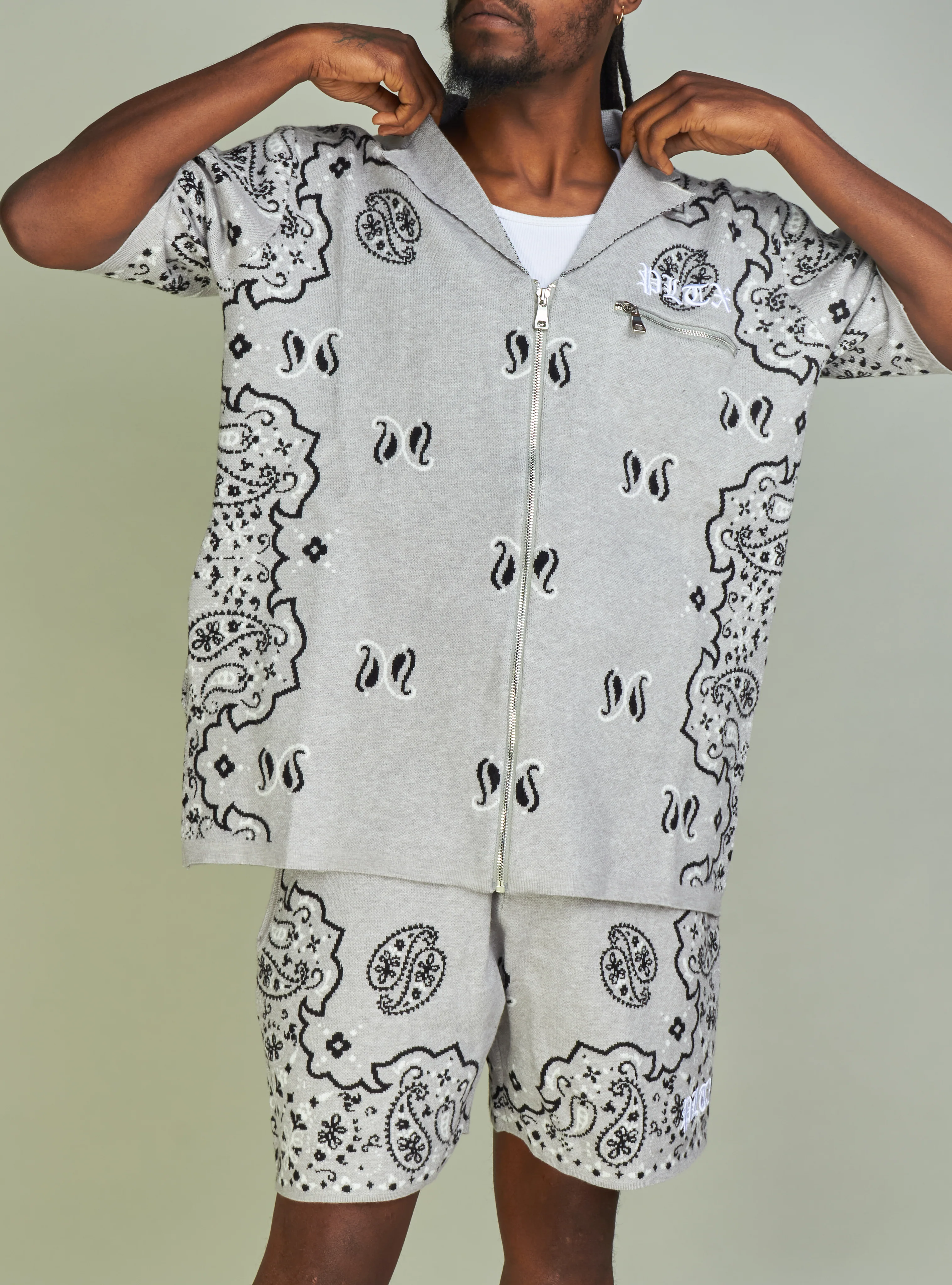 Politics Shorts - Paisley - Grey - 543 - Image 3