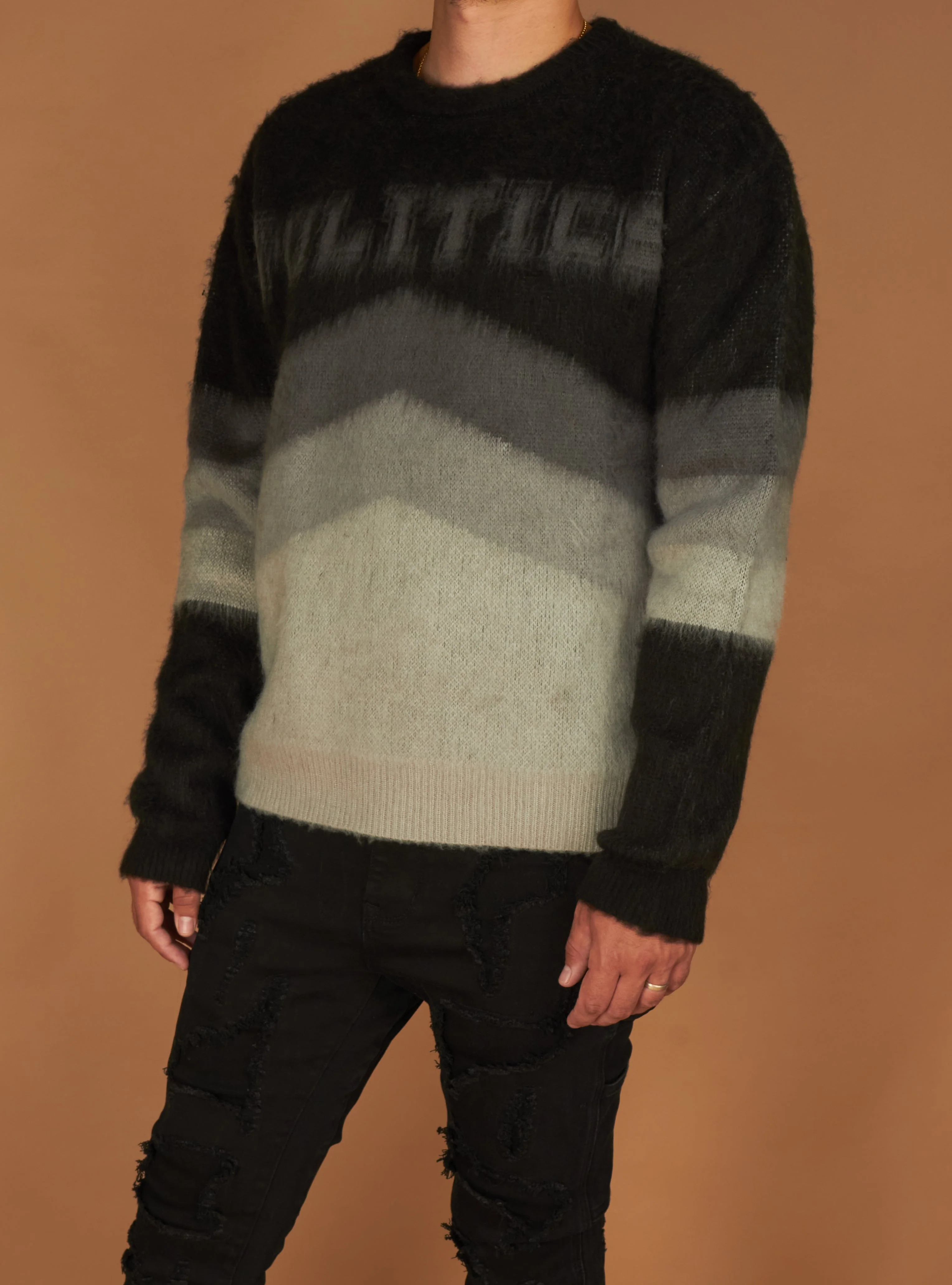 Politics Sweater - Babe - Black and Grey - 169 - Image 7