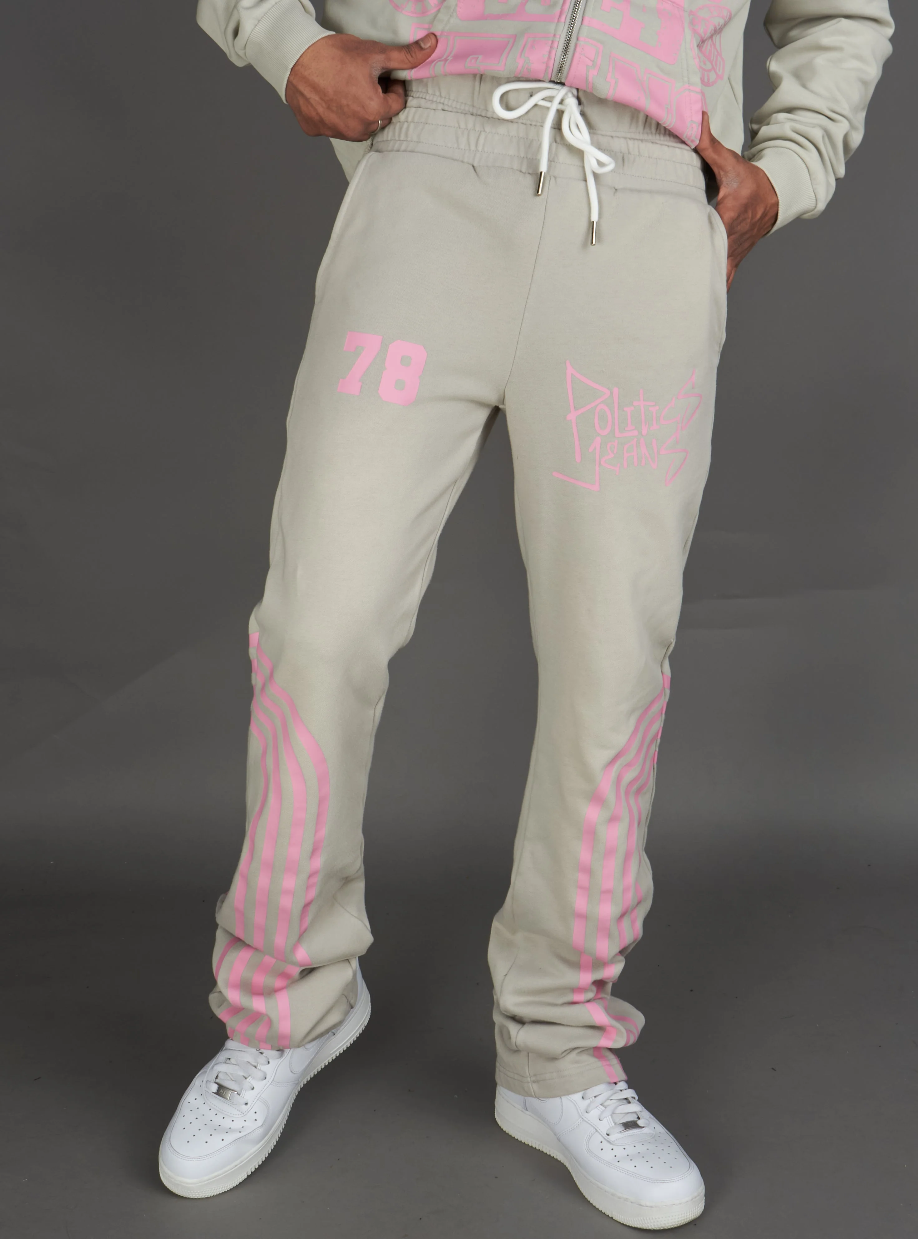 Politics Sweatpants - Ban - Grey - 023 - Image 2