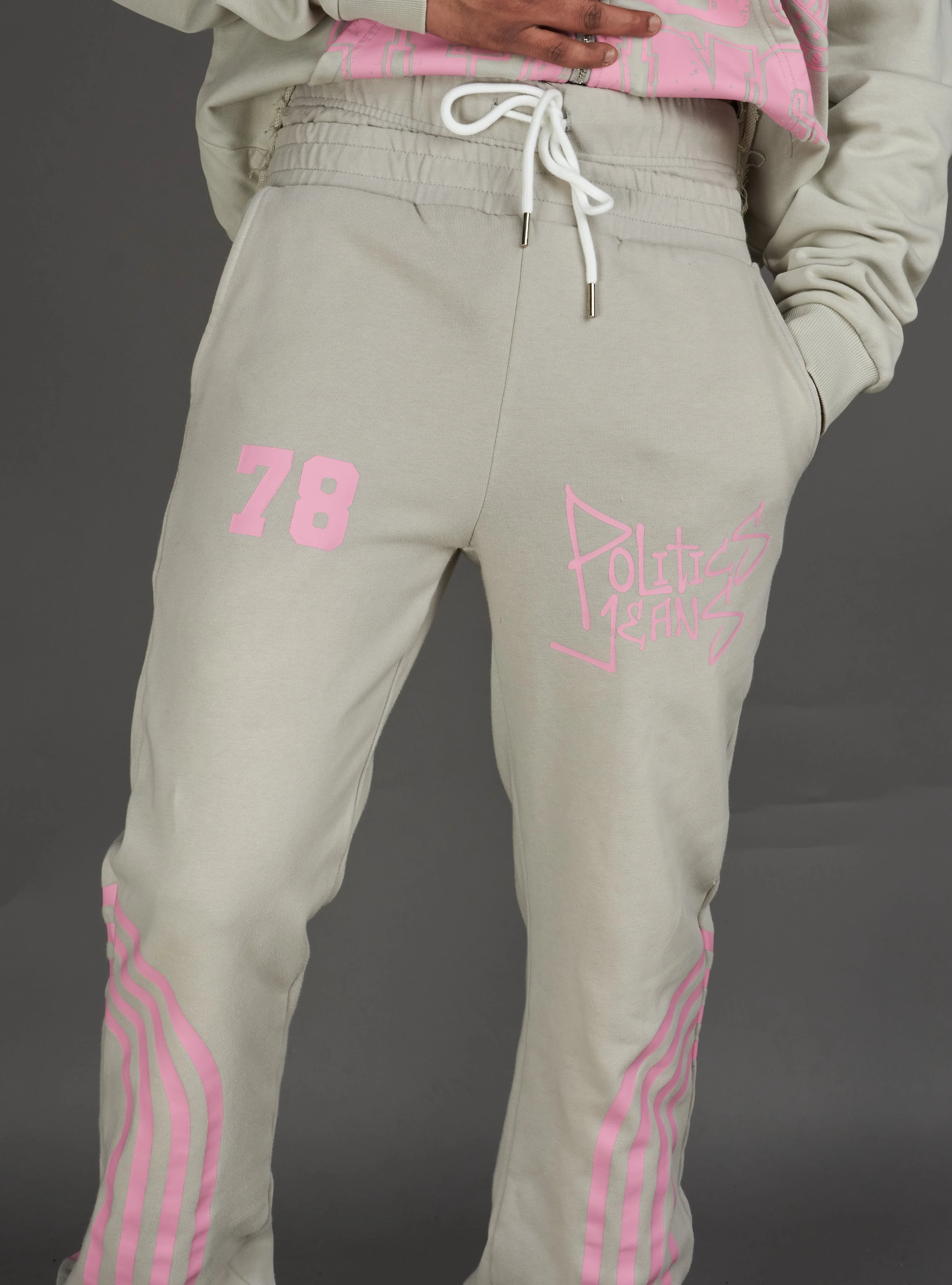 Politics Sweatpants - Ban - Grey - 023 - Image 4