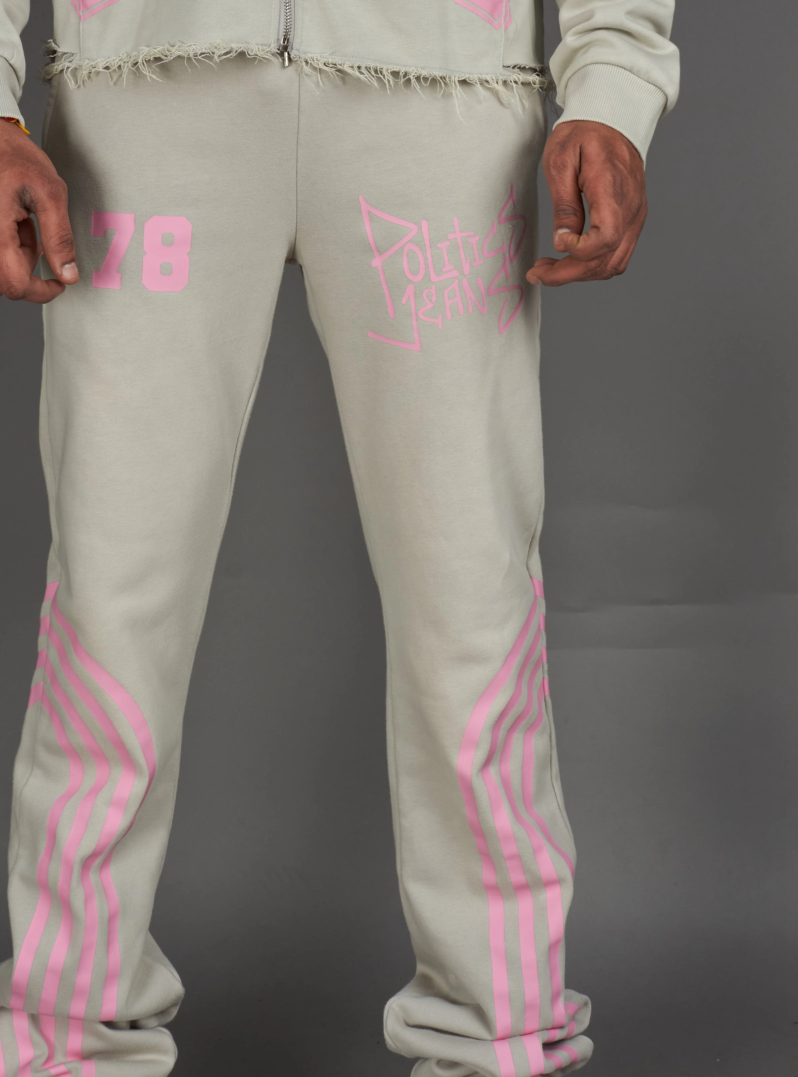 Politics Sweatpants - Ban - Grey - 023 - Image 5