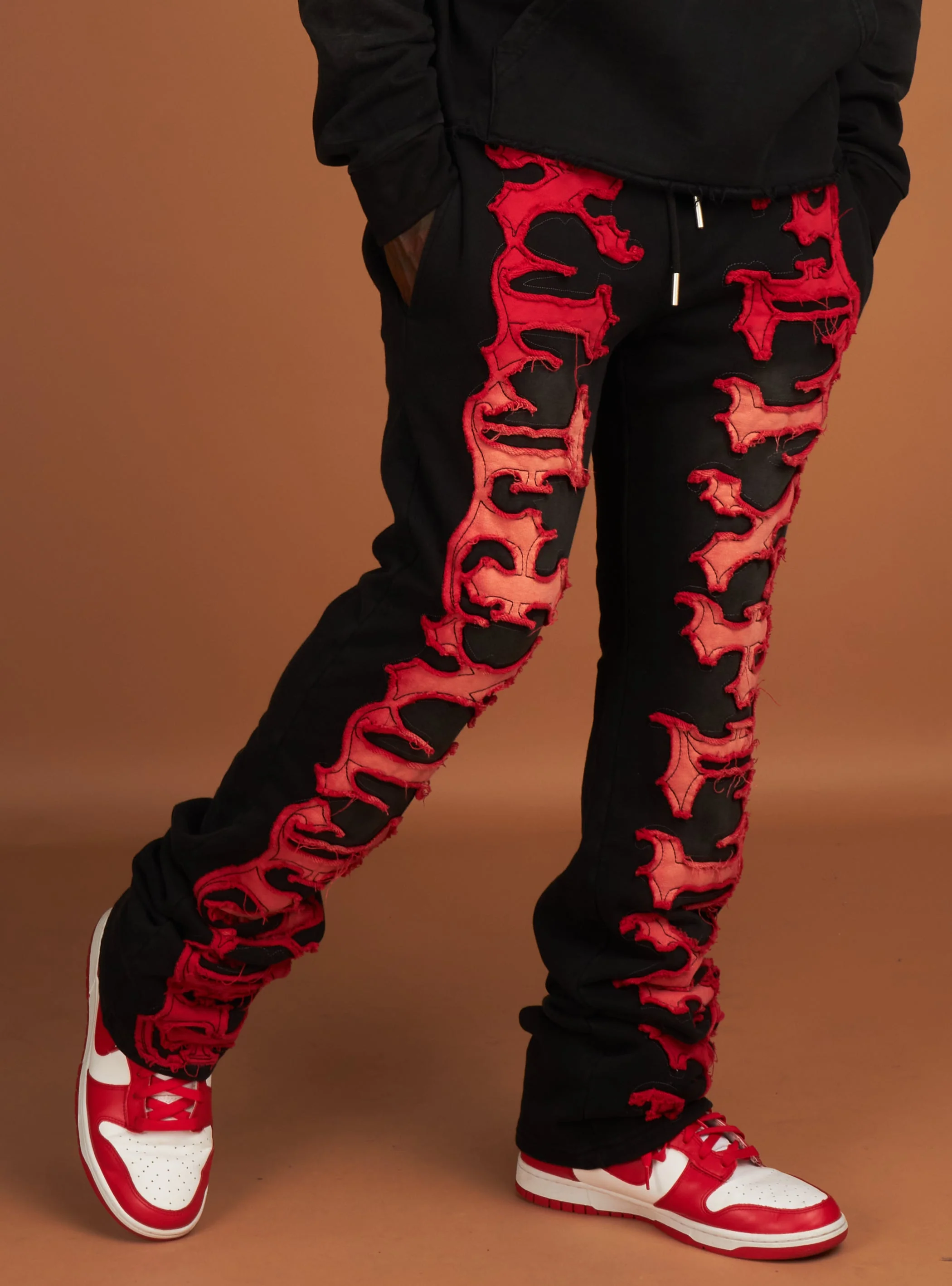 Politics Sweatpants - Hale - Black and Red - 400 - Image 2