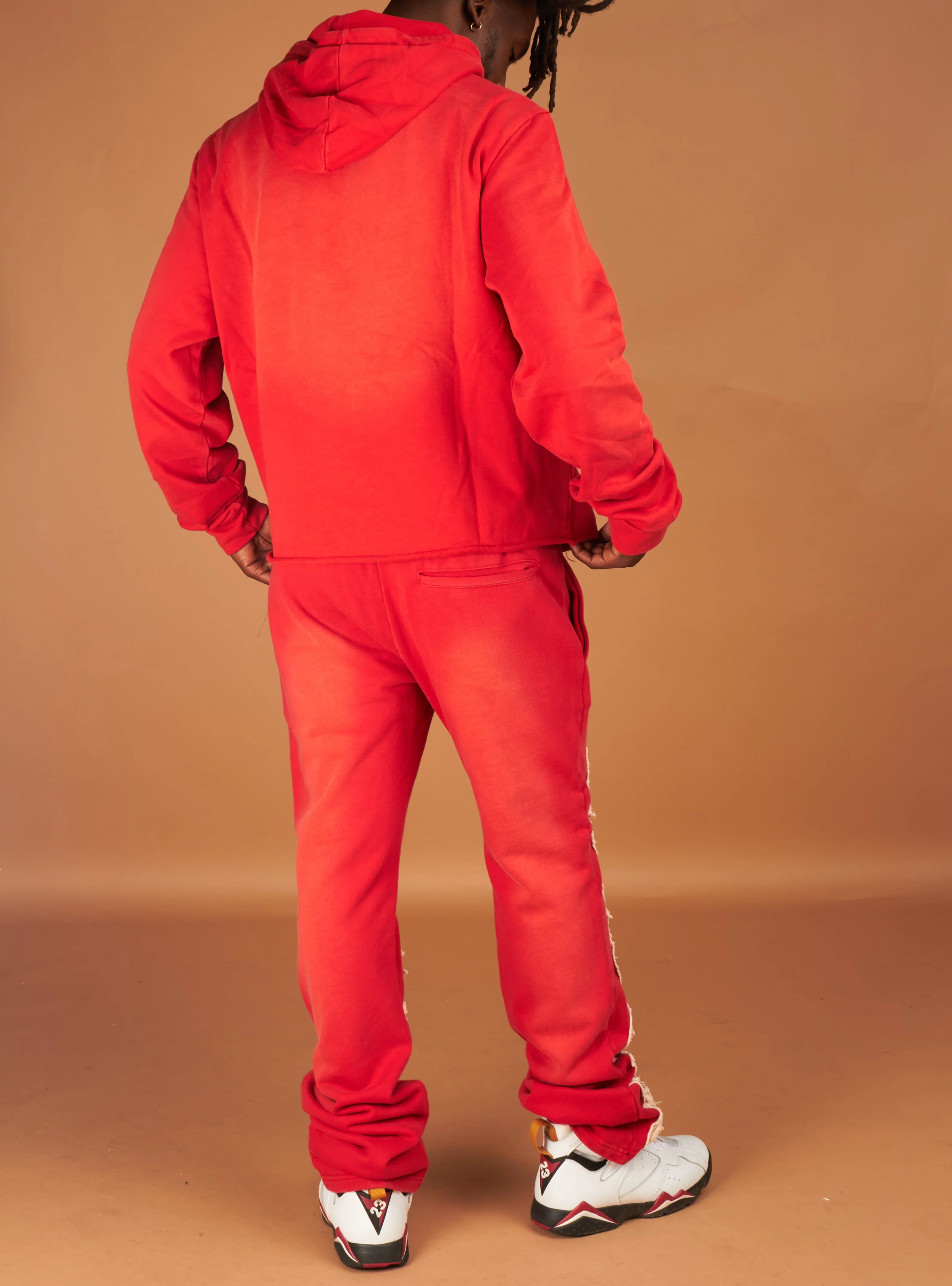 Politics Sweatpants - Hale - Red and Cream - 401 - Image 6
