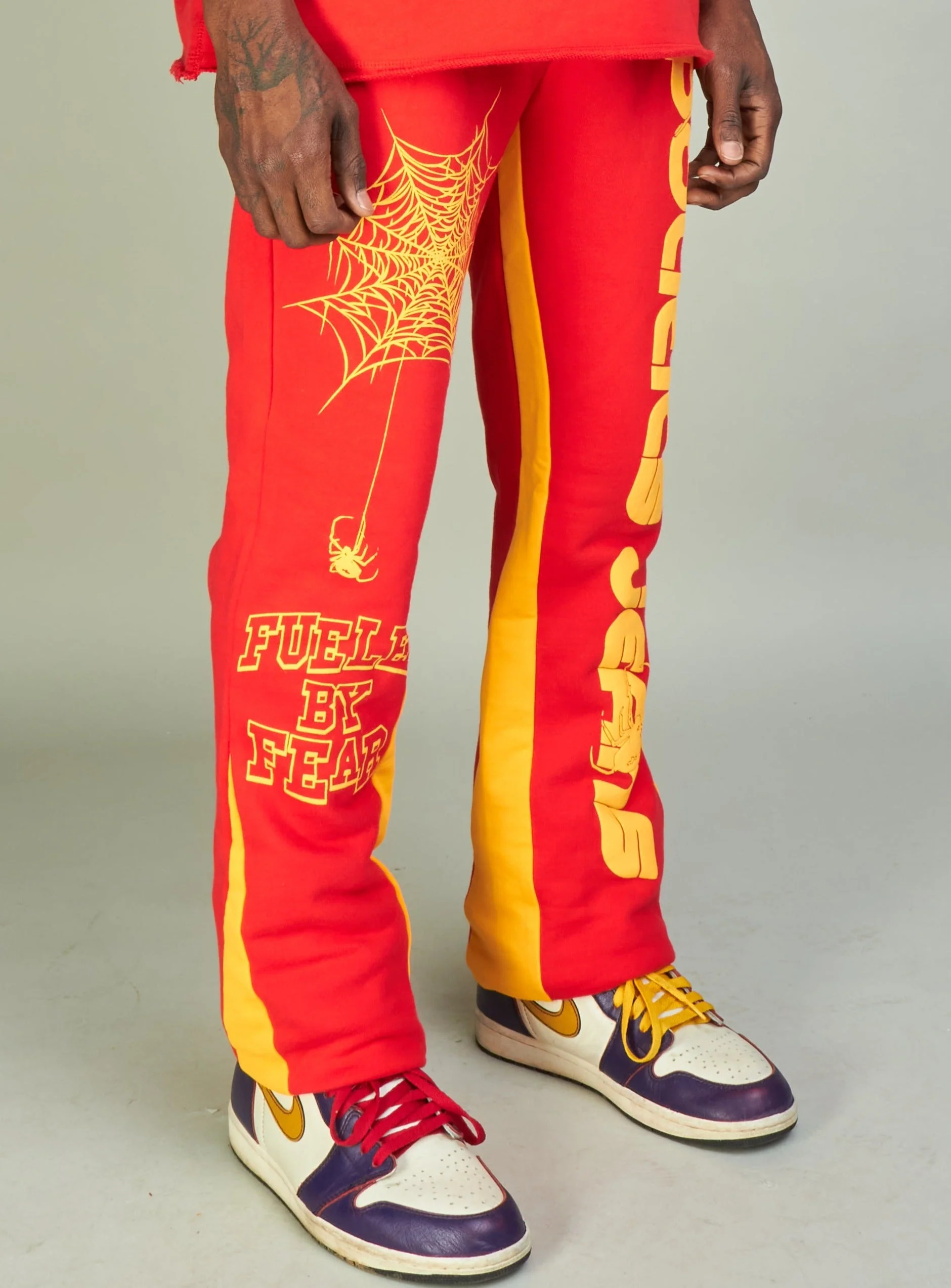 Politics Isaacs Sweatpants — Red & Orange - Image 3