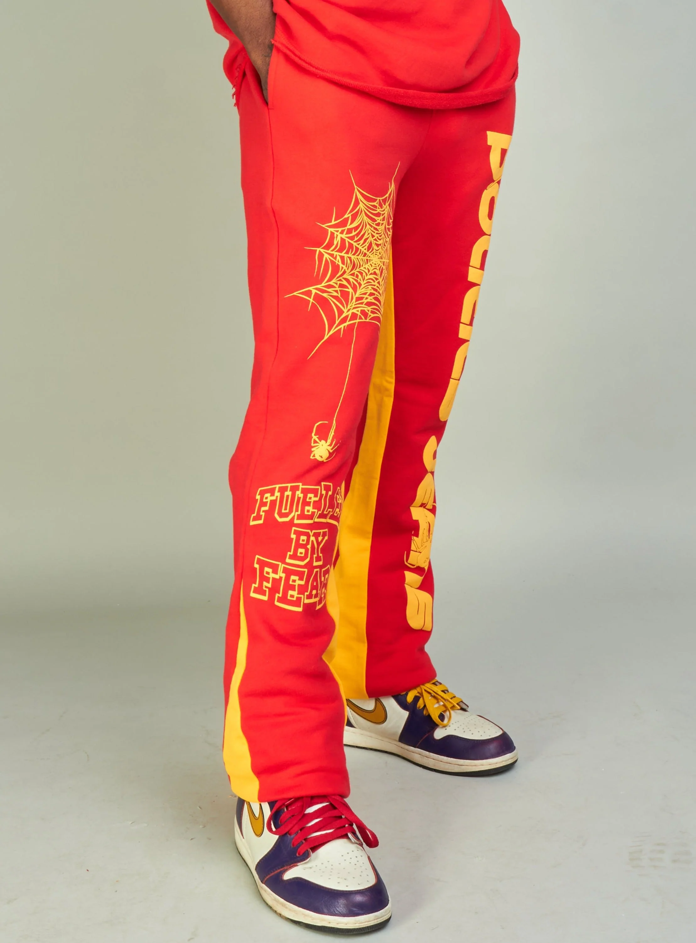 Politics Isaacs Sweatpants — Red & Orange - Image 5