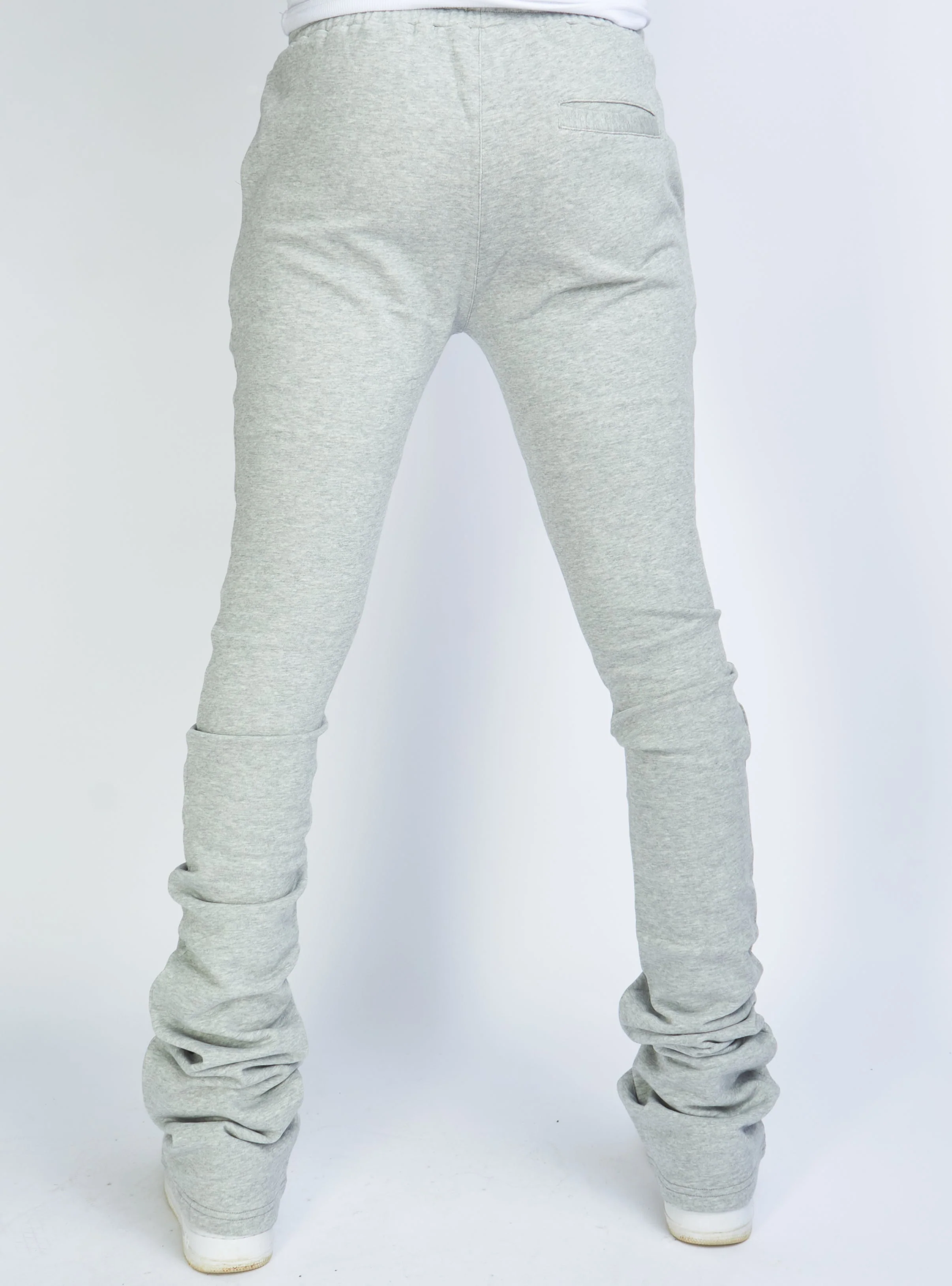 Politics Sweatpants - Super Stacked Sweatpants - Heather Grey - Foster712 - Image 3