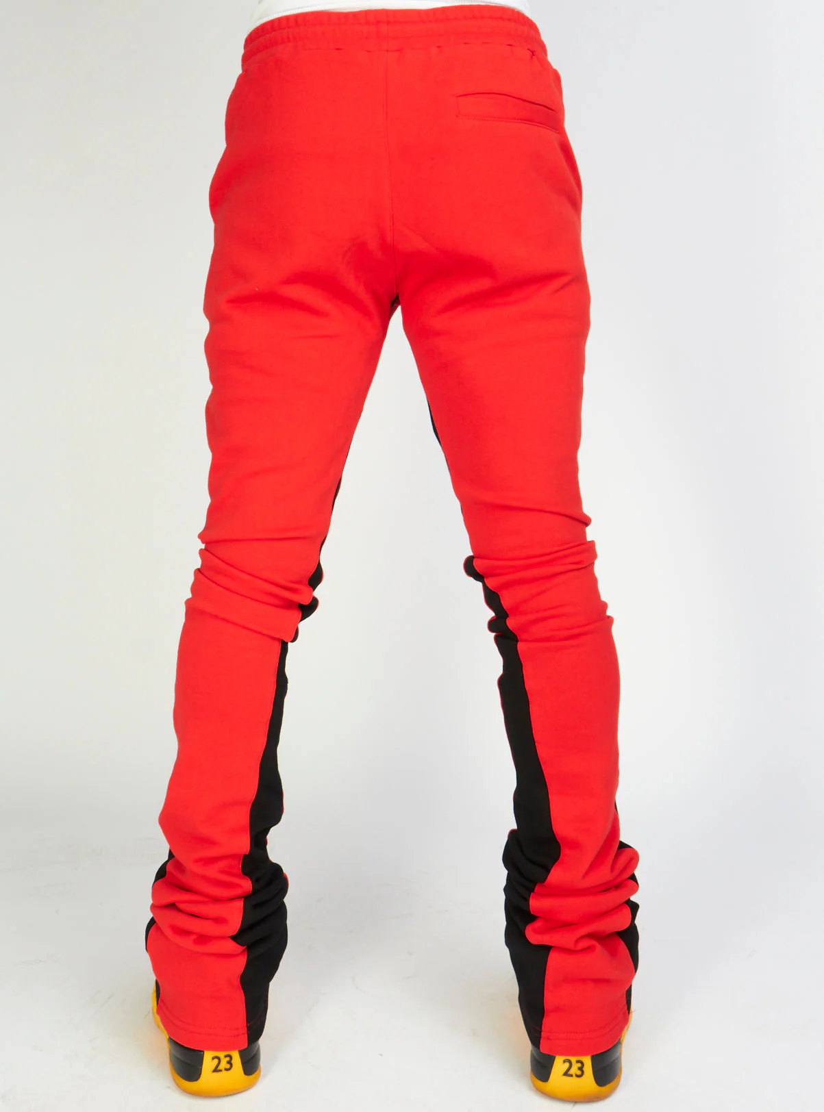 Politics Sweatpants - Super Stacked Sweatpants - Red And Black - Foster702 - Image 3