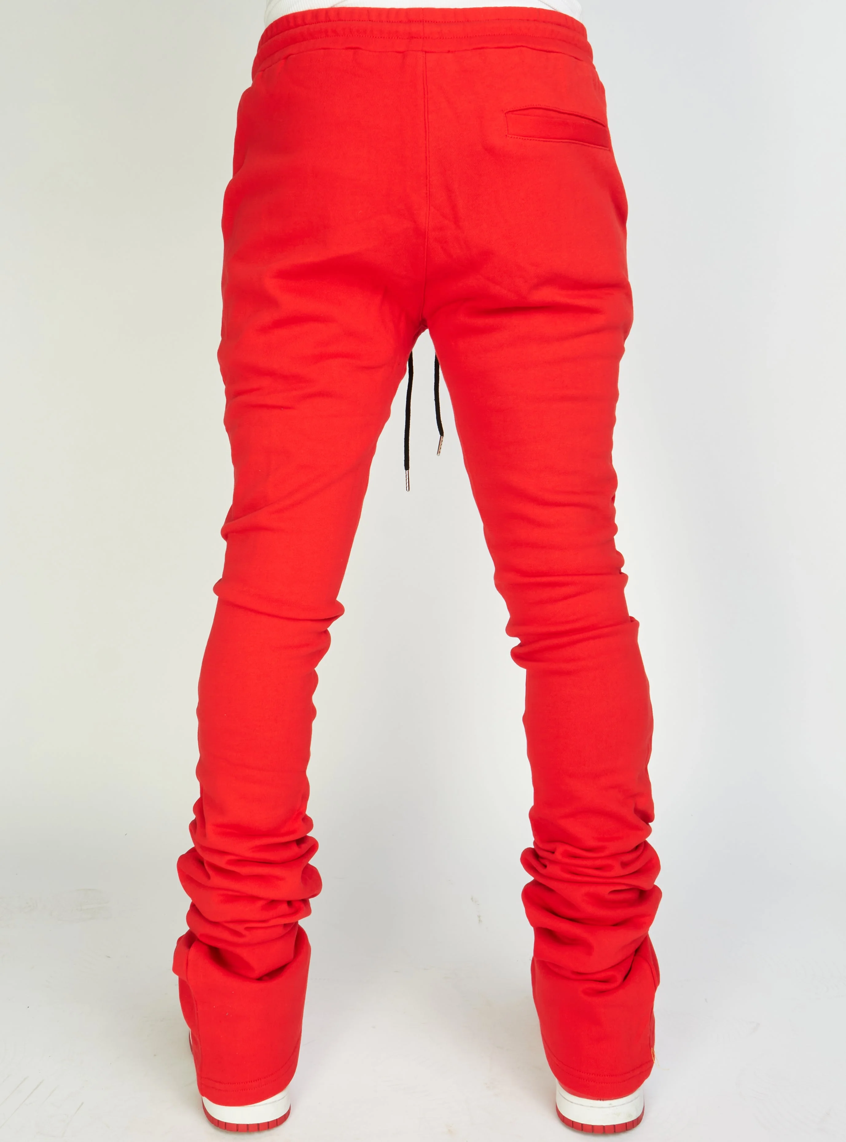 Politics Super Stacked Sweatpants - Red - Foster707 - Image 3
