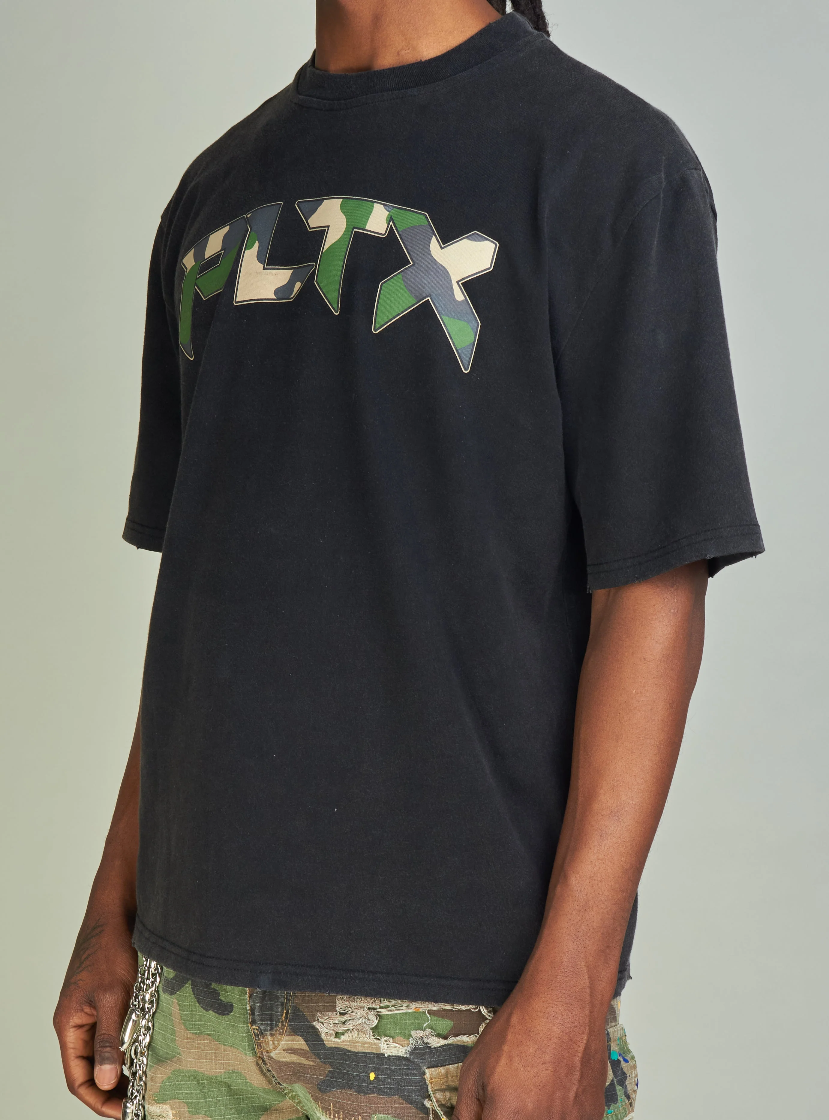 Politics T-Shirt - Mott - Black And Camo - 908 - Image 2