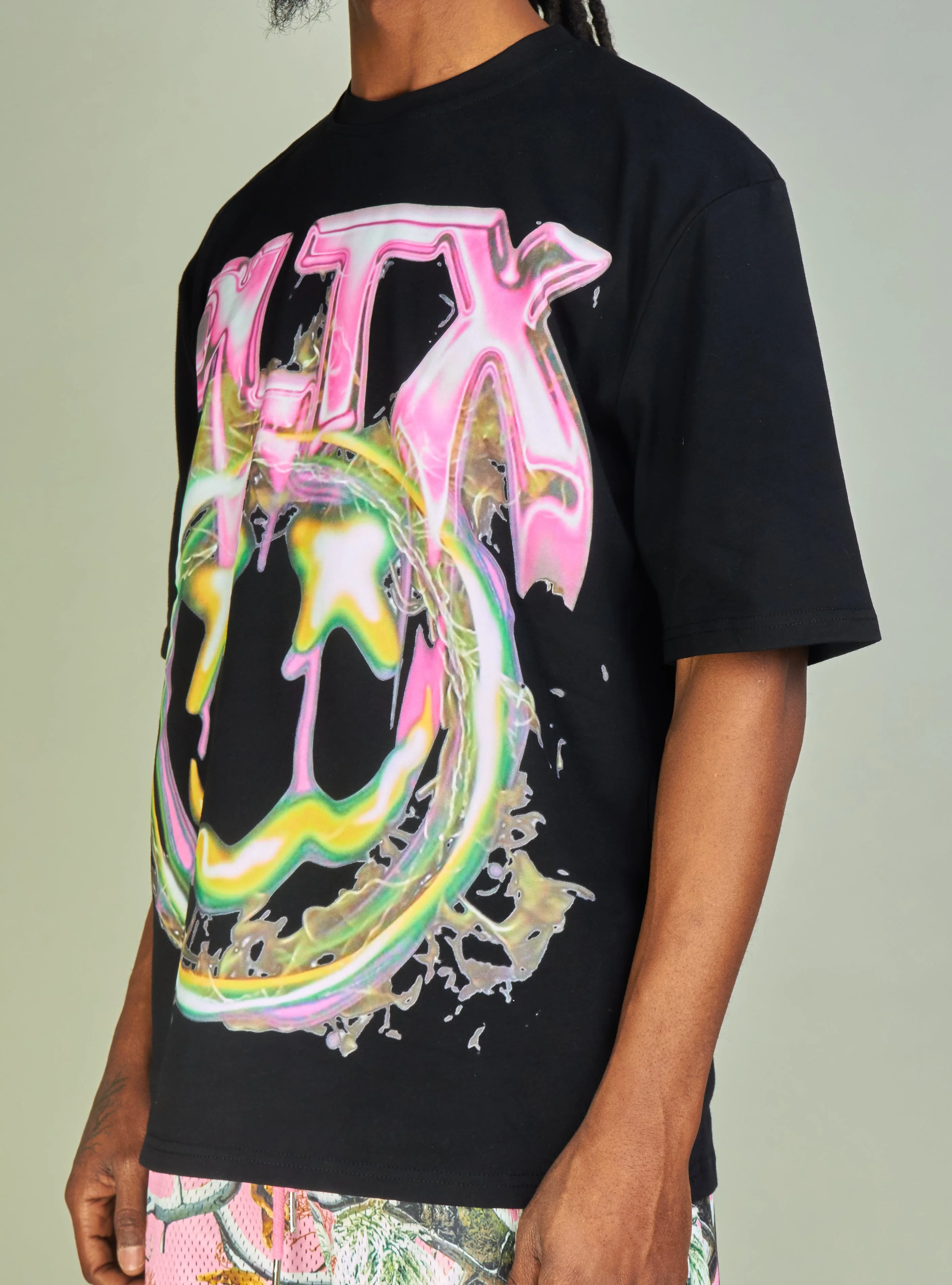 Politics T-Shirt - Mott - Black and Pink - 903 - Image 4