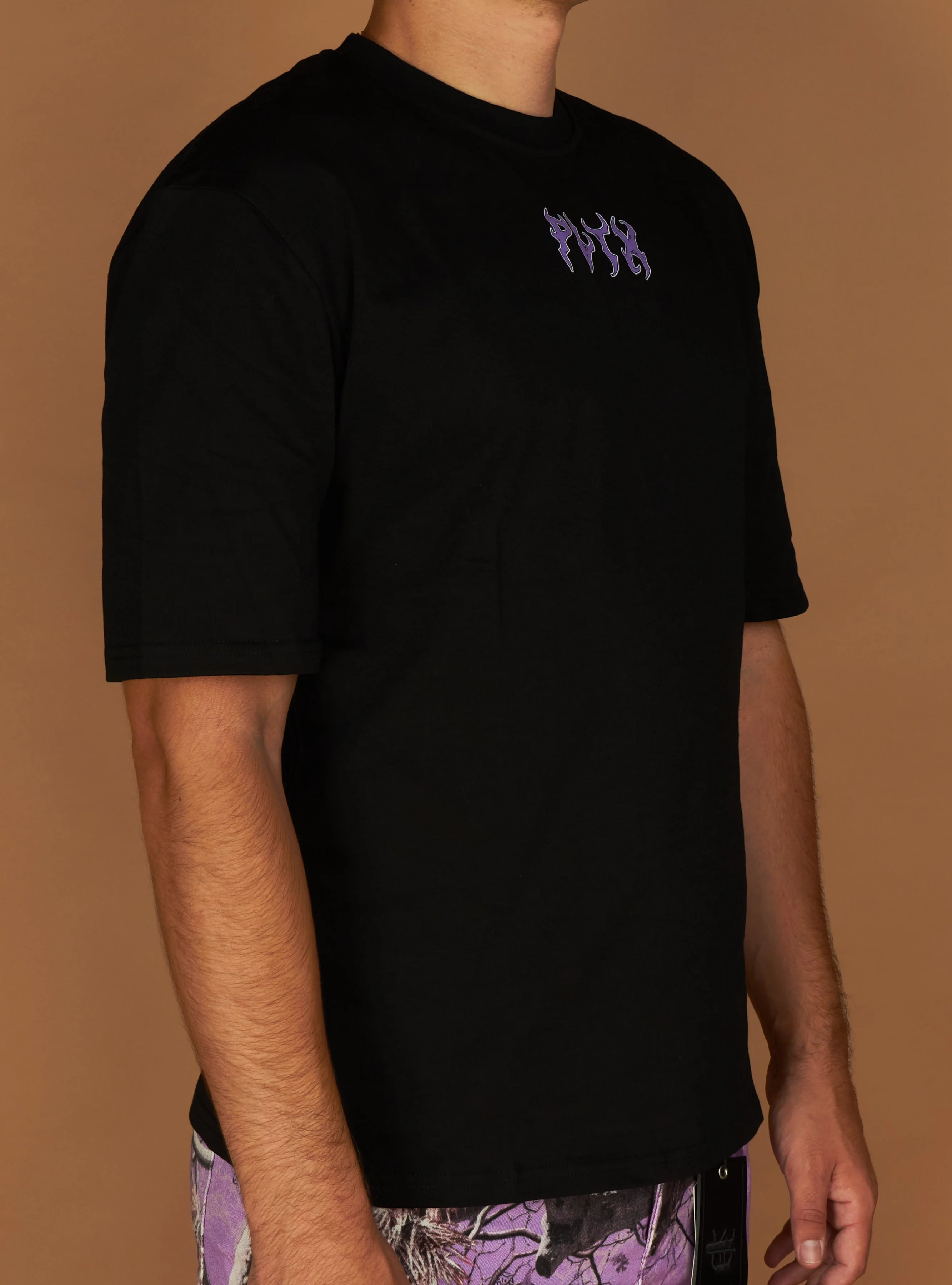 Politics T-Shirt - Mott - Black And Purple - 914 - Image 5