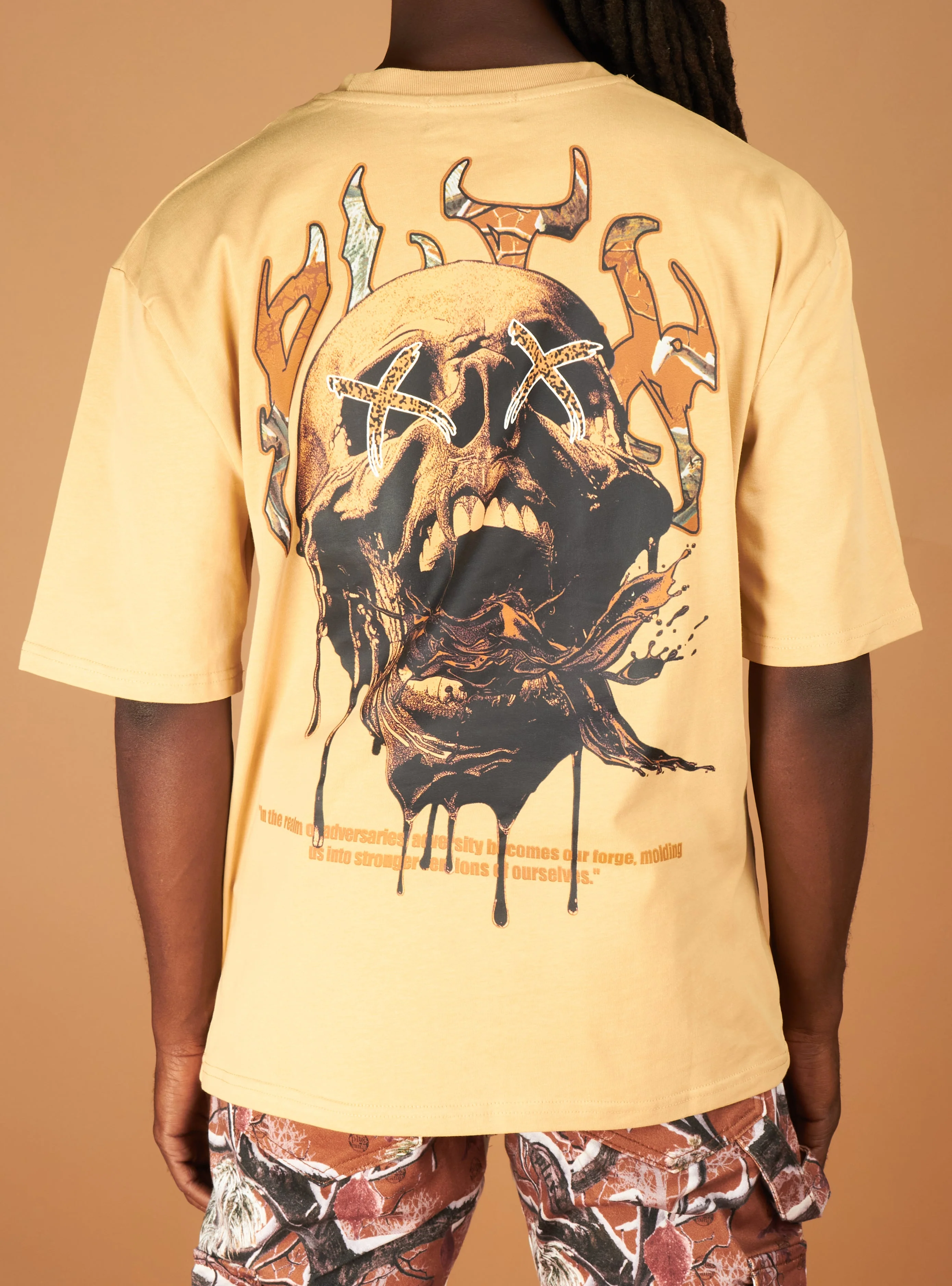 Politics T-Shirt - Mott - Khaki - 935 - Image 3