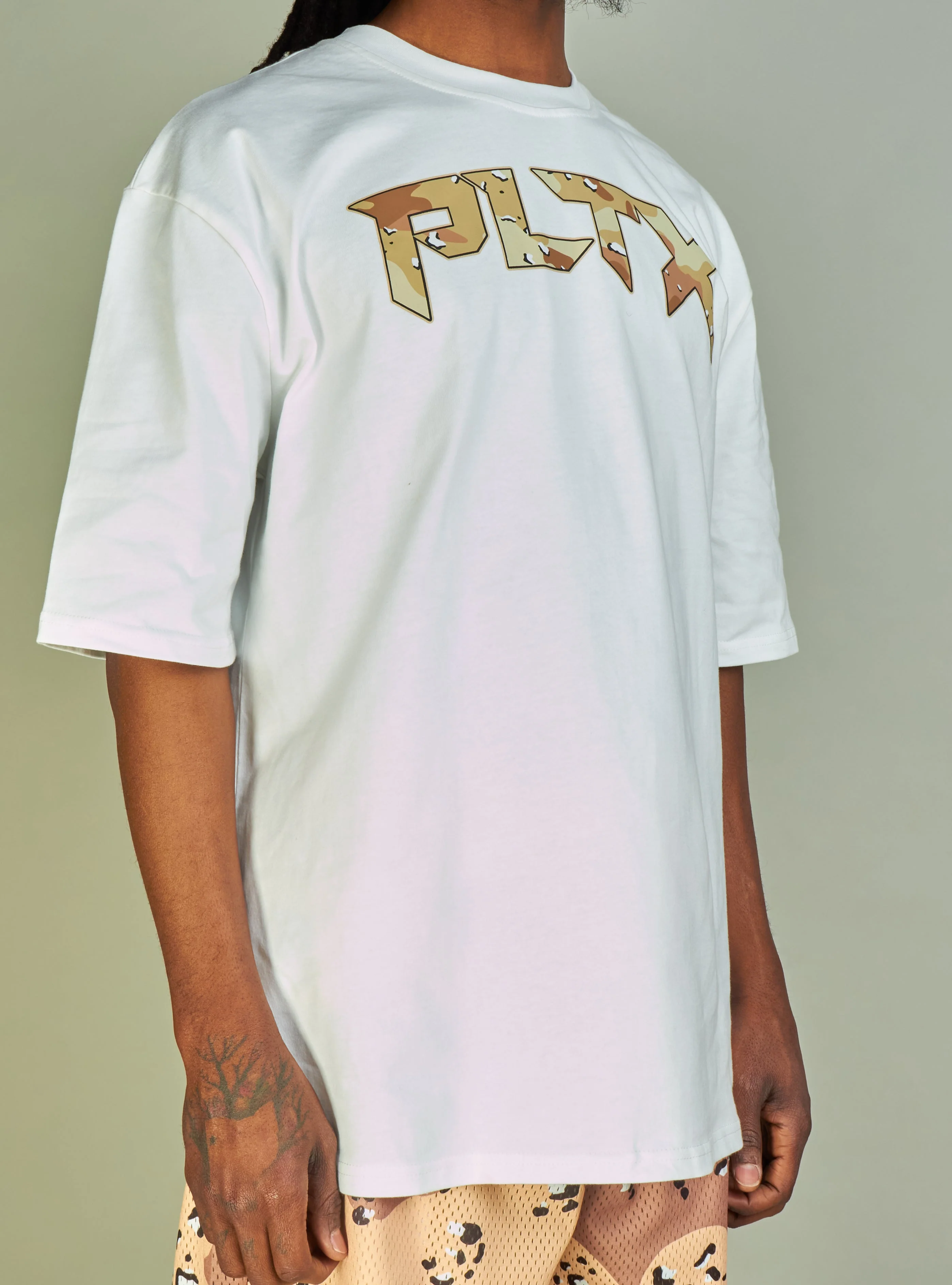 Politics T-Shirt - Mott - White And Desert Camo - 907 - Image 4