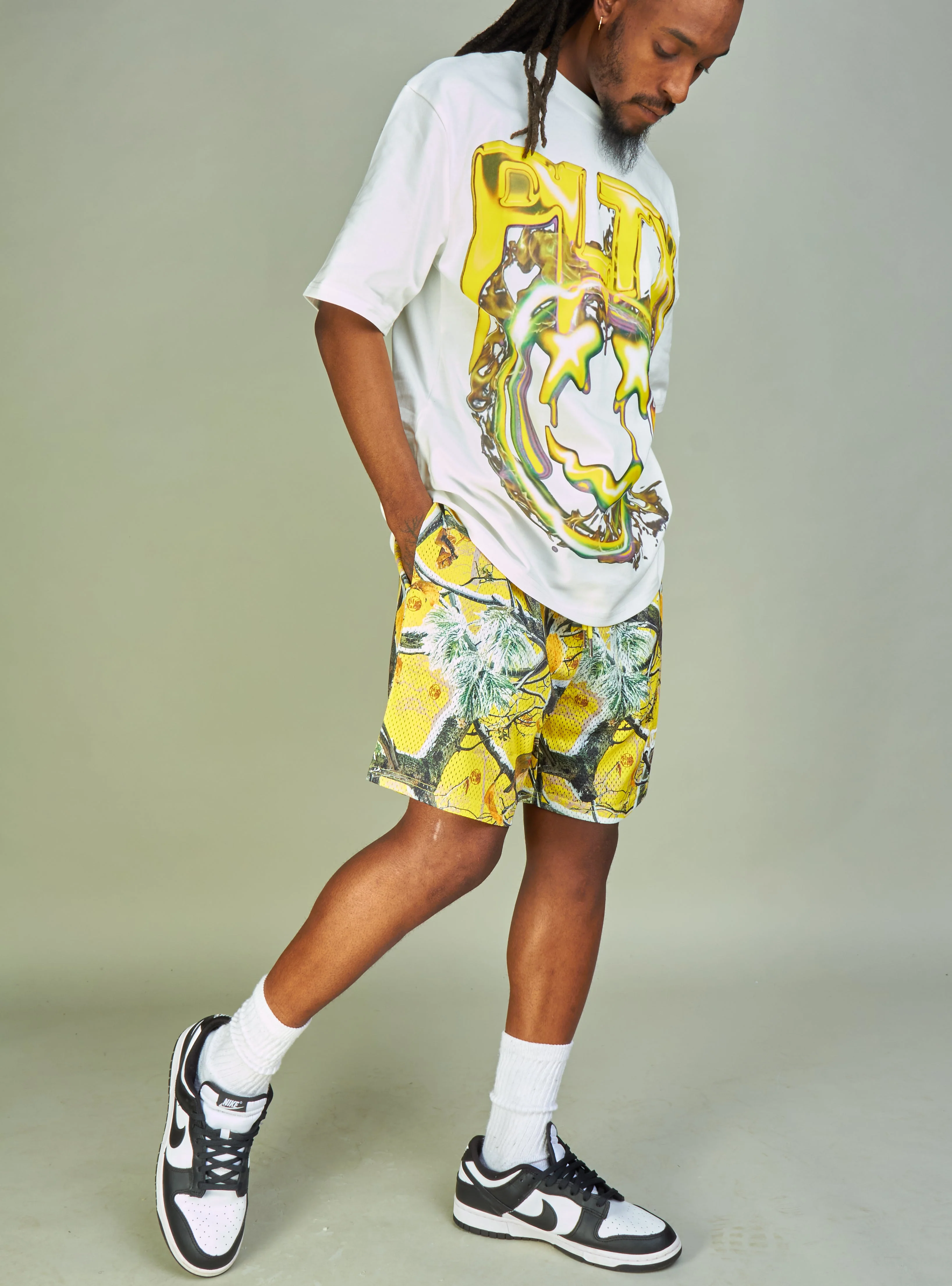 Politics T-Shirt - Mott - White and Yellow - 904 - Image 3