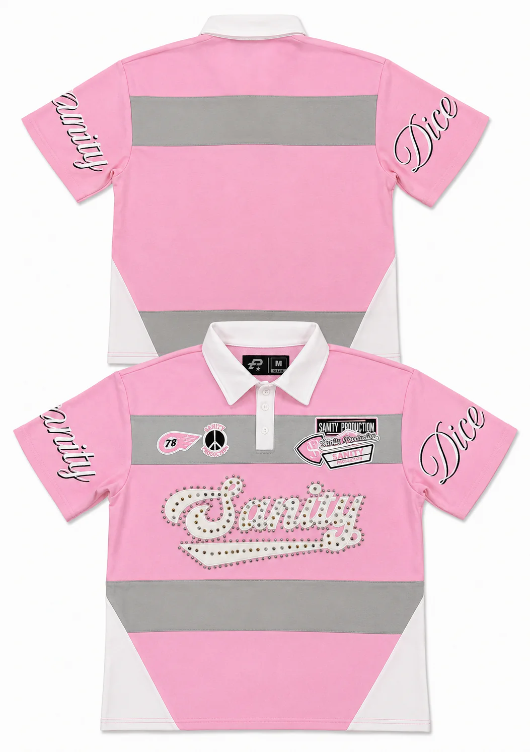 Politics T-Shirt - Pink And White - SPR26-85