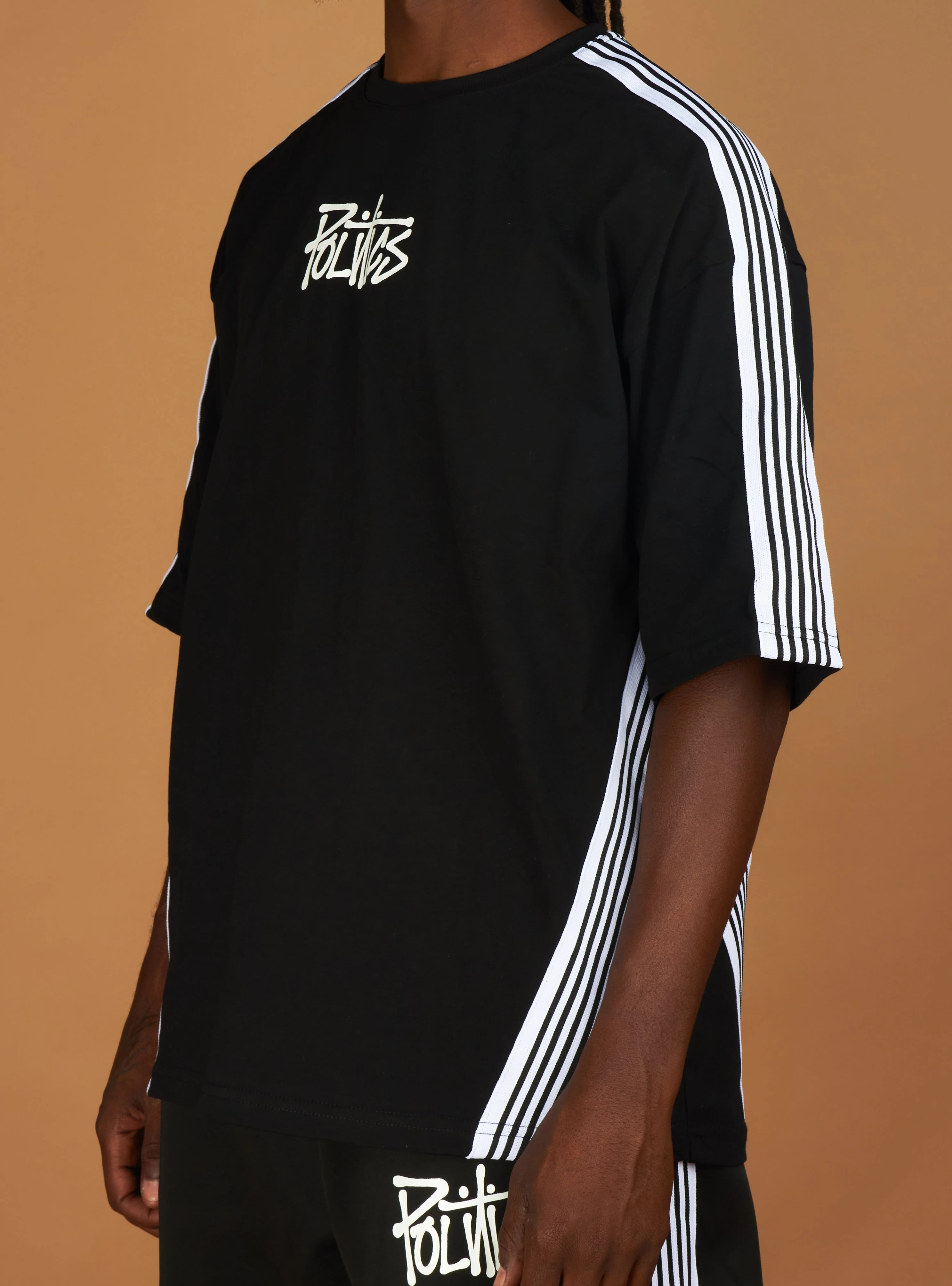 Politics T-Shirt - Tinker - Black With White - 351 - Image 2