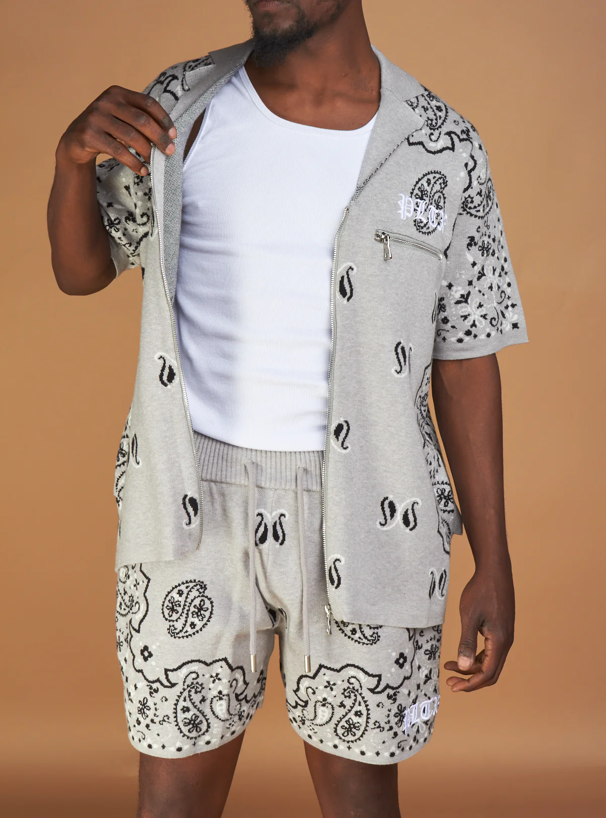 Politics Paisley Polo — Grey - Image 3