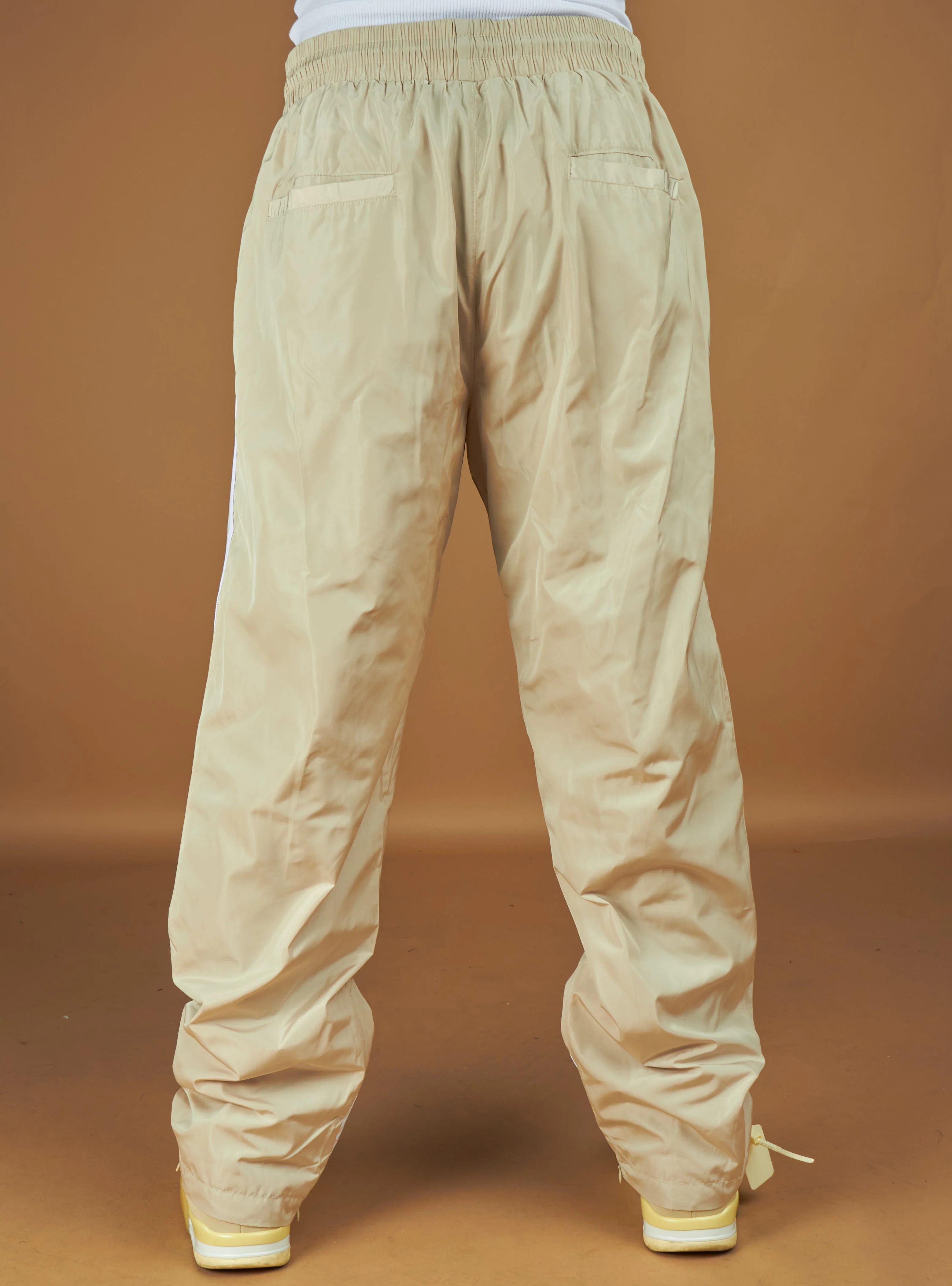 Politics Track Pants - Wisp - Beige Nylon - 402 - Image 4