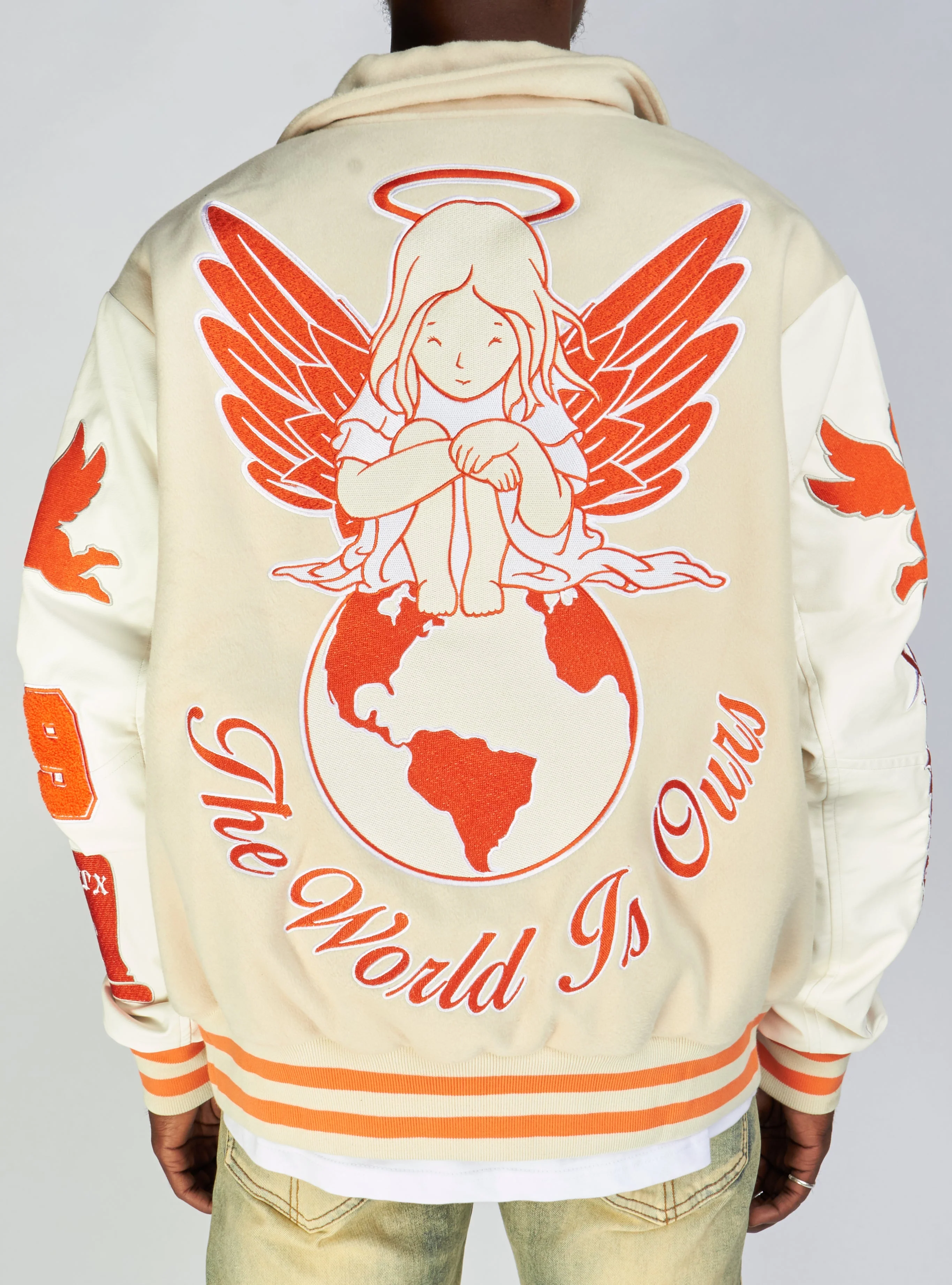 Politics Varsity Jacket - Angel - Cream - 427 - Image 4