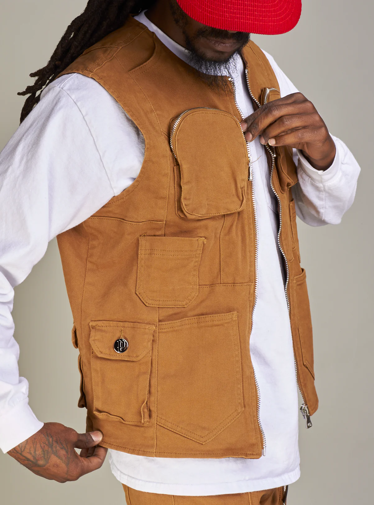 Politics Vest - Florence - Khaki - 493 - Image 3