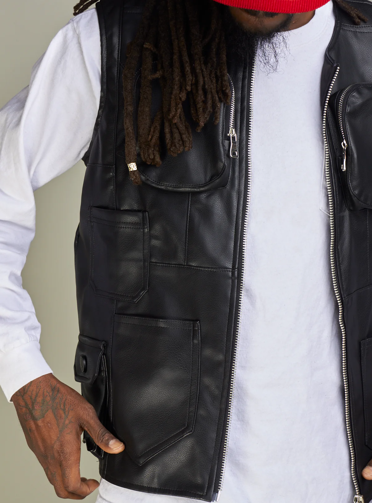Politics Vest - Florence PU Leather - Black - 491 - Image 3